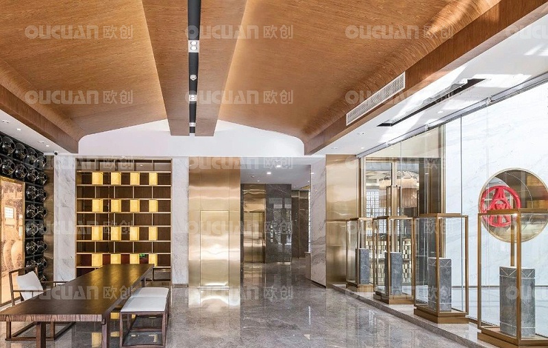 西安五粮液体验馆白酒展示柜